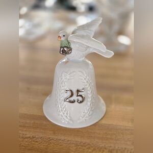 Porcelain 25th Anniversary Bell with Dove